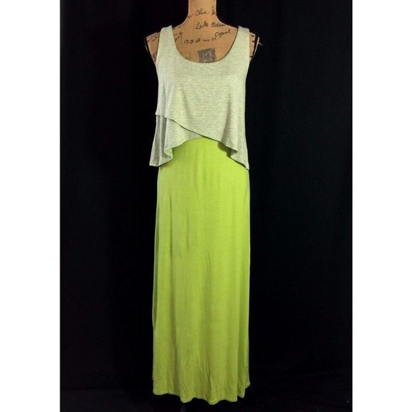 Chelsea & Theodore Dresses Chelsea Theodore Lime Green Maxi Dress